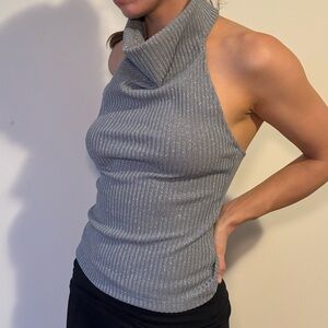 NA-KD cowl neck sparkly tank